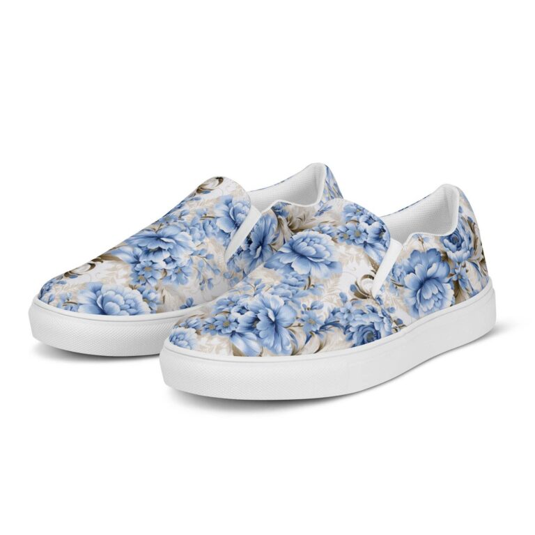 Blue Flower Slip-Ons Io2
