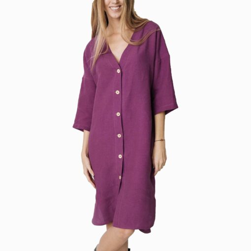 Linen Maxi Dress Io16