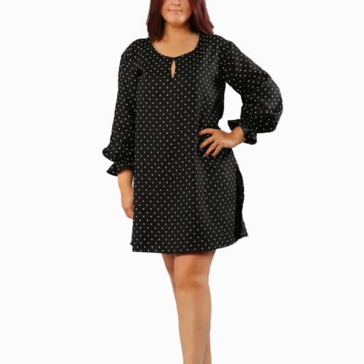 White Polka Dot Dress Io18