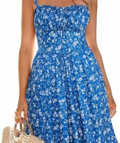 Summer Blue Floral Dress IO18