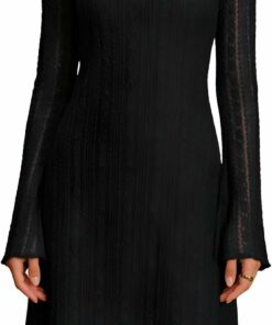 Fashion Black Mesh Mini Dress IO69