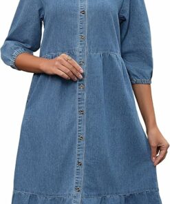 Light Blue Denim Dress IO93